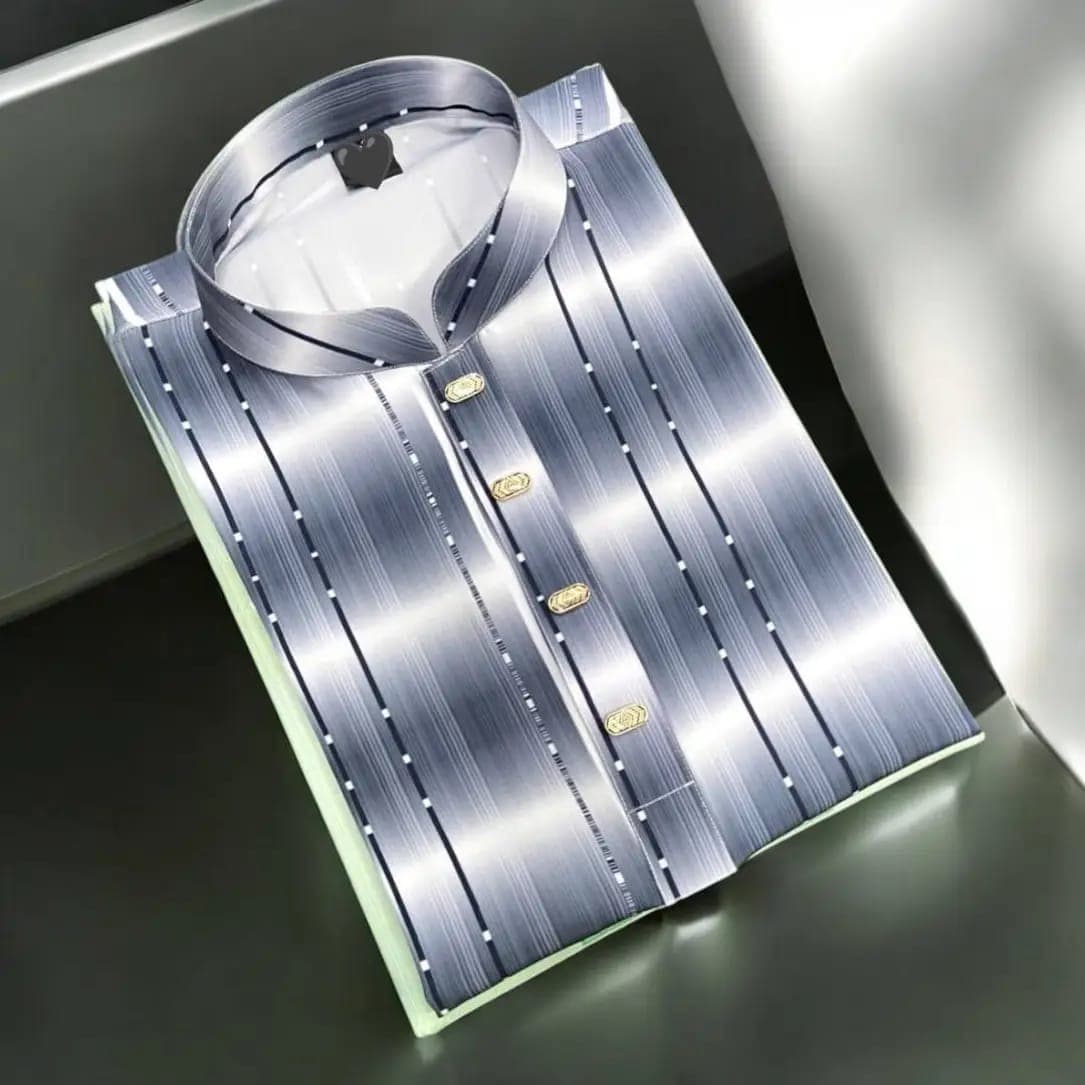 CHINA  STRIPE PRINT PANJABI